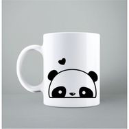 Hobi Shop Sevimli Panda Baskı Beyaz Kupa Bardak