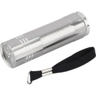 Hobimtek HD-16 Gri Alüminyum Kasa 9 LED Ultra Violet Uv Mini El Feneri