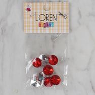 Hobium Loren Crafts 204 Kırmızı Düğme 8'li Düğme