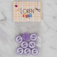 Hobium Loren Crafts 437 Lila Ayak İzi 8'li Düğme
