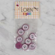Hobium Loren Crafts 44 Vişne Çürüğü Yuvarlak 8'li Düğme
