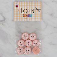 Hobium Loren Crafts 446 Yavruağzı Yuvarlak 8'li Düğme