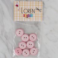 Hobium Loren Crafts 447 Pembe Yuvarlak 8'li Düğme
