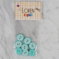 Hobium Loren Crafts 454 Yeşil Yuvarlak 8'li Düğme
