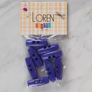 Hobium Loren Crafts 57 Saks Mavi Çoban 8'li Düğme