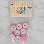 Hobium Loren Crafts 571 Pembe Balık 8'li Düğme