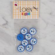 Hobium Loren Crafts 576 Koyu Mavi Balık 8'li Düğme