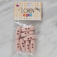 Hobium Loren Crafts 70 Pudra Pembe Çoban 8'li Düğme