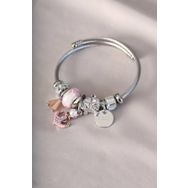 HomeStore Pembe Renk Detaylı Çapa Figürlü Charm Bileklik