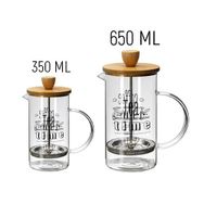 HomeTarz 2'li 650 350 ml French Press Kahve Bitki Demliği