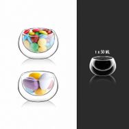HomeTarz 6'lı Set 50 ml Cam Lokumluk Kahve Yanı Lokumluk