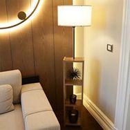 Homing AYD 2820 Krem Başlıklı Dekoratif Raflı Lambader