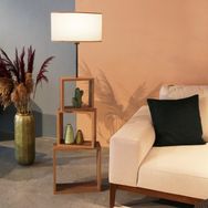 Homing AYD-2903 Kumaş Başlıklı Modern Raflı Lambader