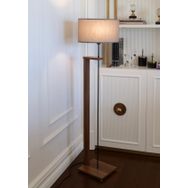 Homing Ayd-3132 Gri Pi Ahşap Gövdeli Kumaş Başlıklı Lambader