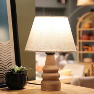 Homing AYD 3562 Natural Ahşap Kumaş Başlık Abajur
