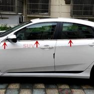 Honda Civic FC5 2016 8 Parça Krom Cam Çıtası