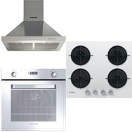 Hoover 3051W - HVWM6MW - HCH6MXTK Beyaz Inox 3'lü Ankastre Set
