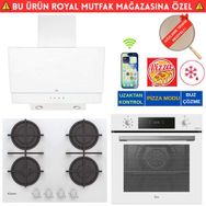 Hoover Loreto Telefon Bağlantılı Beyaz Cam Ankastre Set (Ho3158w+ Cand-Y Cvg6ww +Hdg6c2gwtk)