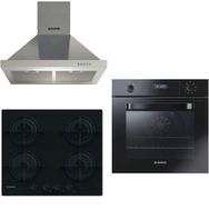 Hoover Piramit 3051B - HVW6MB - HCH6MXTK Siyah Inox 3'lü Ankastre Set