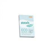 Hopax 21743 Stickn 100 Yaprak 76x51 mm Eco Patel Mavi 12 Adet Yapışkanlı Not Kağıdı