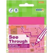 Hopax Yarı Saydam 50 YP 76x76 Neon Pembe Stıckn Yapışkanlı Not Kağıdı