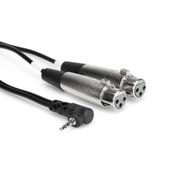 Hosa 3.5 mm 90 Derece TRS (M) Dual XLR (F) Stereo Breakout 1,5 m Kablo