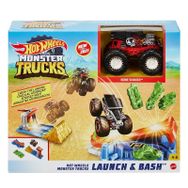 Hot Wheels GVK08 Monster Trucks Fırlat ve Çarpış Oyun Seti