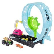 Hot Wheels HBN02 Monster Trucks Karanlıkta Parlayan Çemberde Yarış Seti