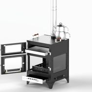 HOTBBAQ KF-HB-012 Hot Mood Four Glass Pro Kamp Sobası