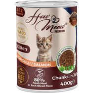 How Meow Somonlu Yavru Kedi 12x400 gr Yaş Mama