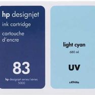 HP C4964A 83 UV Açık Camgöbeği Baskı Kafası ve Baskı Kafası Temizleyicisi