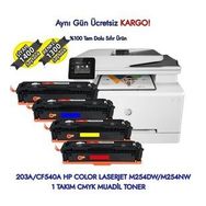 HP CF540A 203A-Pro M254-M280-M281 Siyah Boş Toner