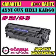 HP Q2612A FX10 1010 1018 1020 1020 1022 3015 3020 Muadil Toner