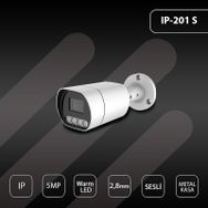 Hs IP-201S Warm Led 5MP Poe 2.8 mm Metal Bullet Güvenlik Kamerası