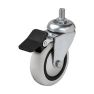 Hts 354 PVC Makaralı Vidalı 75x25 mm 4 Adet Frenli Teker