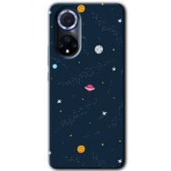 Huawei Nova 9 Çizim Gezegen Baskılı Uyumlu Silikon Kılıf