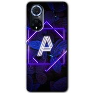 Huawei Nova 9 Dark Neon Yaprak A Harfi Baskılı Uyumlu Silikon Kılıf