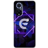 Huawei Nova 9 Dark Neon Yaprak G Harfi Baskılı Uyumlu Silikon Kılıf
