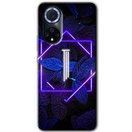 Huawei Nova 9 Dark Neon Yaprak İ Harfi Baskılı Uyumlu Silikon Kılıf