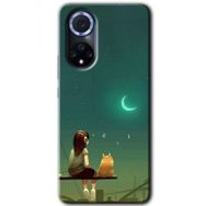 Huawei Nova 9 Kedili Kız Baskılı Uyumlu Silikon Kılıf