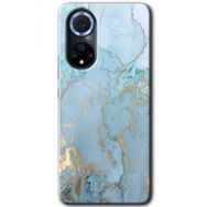 Huawei Nova 9 Mavi Gold Mermer Baskılı Uyumlu Silikon Kılıf