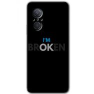 Huawei Nova 9 SE Im Broken Baskılı Uyumlu Silikon Kılıf