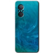 Huawei Nova 9 SE Mavi Aura Baskılı Uyumlu Silikon Kılıf