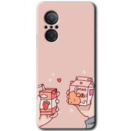 Huawei Nova 9 SE Meyveli Süt Baskılı Uyumlu Silikon Kılıf