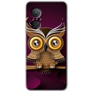Huawei Nova 9 SE Owl Bird Branch Baskılı Uyumlu Silikon Kılıf