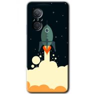 Huawei Nova 9 SE Space Smoke Baskılı Uyumlu Silikon Kılıf