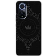 Huawei Nova 9 Siyah Mandala 1 Baskılı Uyumlu Silikon Kılıf
