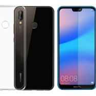 Huawei P20 Lite Şeffaf Silikon Nano Esnek Cam Cep Telefonu Kılıfı