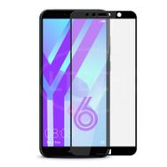 Huawei Y6 2018 9D Siyah Ekran Koruyucu Uyumlu Kırılmaz Cam