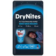 Huggies Drynites Erkek 4-7 Yaş 17-30 kg 10 Adet Gece Külot Bezi